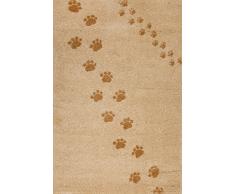 Art pour enfant Label qualitÃ© certifiÃ© Standard 100Â Empreintes Tapis pour enfants, 100% polypropylÃ¨ne, beige, 135Â x 190Â cm