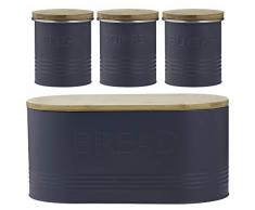 Typhoon Essentials Lot de 4 bocaux Bleu