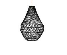 Deco&Co DÃ©coration intÃ©rieure naturelle - PA90313 Suspension, Rotin, Noir, S