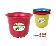 QUINIUS BeConnect! Pot de Fleurs en Bambou 22 cm - Couleurs Assorties