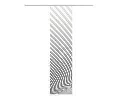 Home Fashion Panneau Coulissant en Tissu dameublement Impression numérique Stripe Droite, Polyester, Gris, 245 x 60 cm