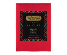 Regency Royal Lot de 2Â draps pour lit Double, Red, Double