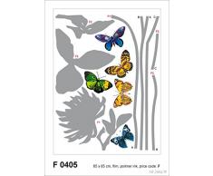 AG f 0405 autkleber Mural Design Autocollants en Forme de Fleurs