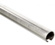 Gardinia Tringle Ã Rideau avec Corps intÃ©rieur I Ã 20 mm Aspect INOX 120 cm, Effet Acier Inoxydable