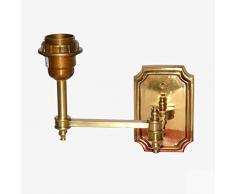 Better & Best Applique murale en métal avec plaque décorée avec onglet fondu, bras doré, dimensions 9,5 x 14 x 17 cm,