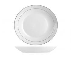 Home Coupe Service Assiettes Table 18 pièces, Porcelaine, Blanc