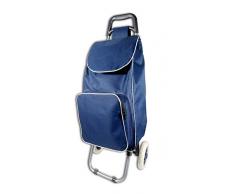 Jocca 1467A Chariot de Courses avec Poche Isotherme Bleu 92 x 34 x 24 cm