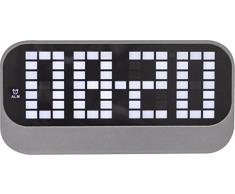 NeXtime 5211ZW Reveil, Plastique, Black, 8,5 x 17,5