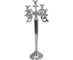 Viscio Trading Maison & Christmas Bougeoir, mÃ©tal, Argent, 36Â x 36Â x 75Â cm