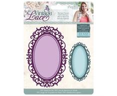Sara Signature Cadre baroque vintage en dentelle, argent, taille unique