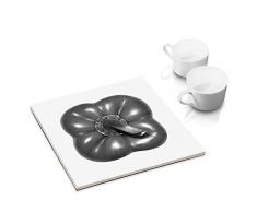 designersgroup KA-FO106 Dessous de Plat en céramique Noir/Blanc 15 x 15 cm