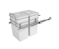 Sige Panier Poubelle de tri sÃ©lectif extractible, Gris, 400Â mm