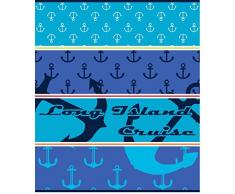 Secaneta Island Cruise Serviette de Plage 100% Coton Ã©gyptien 150 x 175 cm Bleu