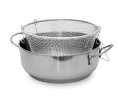 steel pan Friteuse INOX avec Panier 30 cm