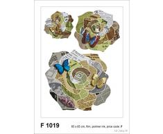 AG f 1019 autkleber Mural Design Autocollants en Forme de Fleurs