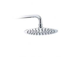 Relaxdays Pommeau de douche rond pluie tête de douche 200 mm pomme en inox effet miroir brillant, argenté