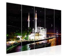 Tableau decoration murale Istanbul Turquie 200 x 80 cm - XXL Impression sur Toile Salon Appartment 5 Parties - prÃªt Ã accrocher - 602055a