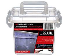 WeRChristmas 100 Connectable Icicle LED Guirlande Lumineuse avec 2 Broches mâle et Femelle