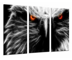 Tableau Moderne Photographique, Impression sur bois, Aigle animal Yeux de feu, vie sauvage, 97 x 62 cm, ref. 26792
