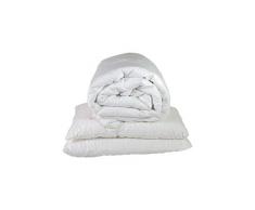 Espritzen - Pack Hiver couette chaude 240x220 cm + 2 Oreillers 50x70 cm - Blanc