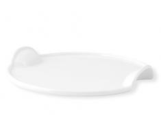 H&H Table Hotelware Plat Rond, 30, Porcelaine, Blanc, 30Â x 30Â x 3,5Â cm