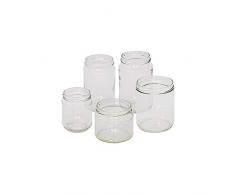 Groupe Verre Somma Vase Alimentaire Type STD rÃ©cipient fabriquÃ© en Verre CEE, Convient pour la Conservation de Produits Alimentaires. Ouverture Â« Twist Off Â». Couleur : Blanc, argentÃ©, Unique.