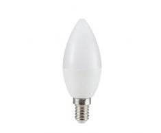 Müller-Licht 400246 A +, hd95 Ampoule LED Forme de bougie remplace 37 W, Plastique, 5,5 W, E14, Blanc, 10 x 3,7 x 3,7 cm
