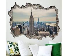 Wallflexi Stickers muraux Empire Tour Art Mural muraux Amovible Autocollant Stickers pour Chambre denfant Kindergarden Enfants Salle Restaurant CafÃ© HÃ´tel Bureau DÃ©coration, Multicolore