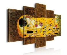 Lupia World Vogue Tableau sur Toile Le Baiser de Klimt Bois 100 x 150 cm