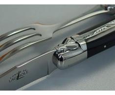 Forge De Laguiole 1217 BN + F17 2M in B Couteau, Horn Schwarz
