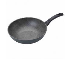 BALLARINI BA9W0.28 Wok, Aluminium, Noir/Gris, 28 cm