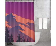 Bonamaison Rideau de Douche en Polyester Multicolore 155 x 220 cm