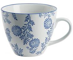 Fill 21311 Fl.005 Set de 4 tasses en porcelaine de la collection Indaco - diamètre 11,5 cm/hauteur 9,5 cm - indigo