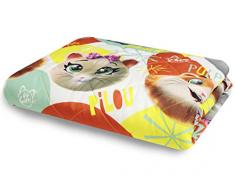 44 Chats Couvre-lit matelassÃ© pour lit 1 Place, Couvre-lit printanier 170 x 260 cm