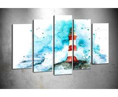 Bonamaison Peinture sur toile, multicolore, 100 x 60 cm, 5 unit - ConÃ§u et fabriquÃ© en Turquie