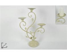 Due Esse s.r.l. Deux Elles Chandelier Ã 3Â Bras, Fer Antique, 51Â cm, Multicolore