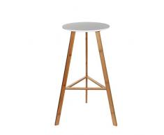 MICA Decorations Plant Table, Bois, Weiss, 32 x 32 x 70 cm