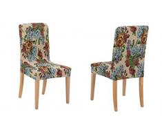 Martina Home Gondola Pack de Pochettes de Chaise avec Dossier, Tissu, Multicolore, 24Â x 30Â x 6Â cm, Lot de 2