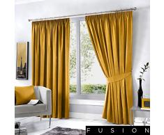 Fusion Dijon Rideaux occultants plissÃ©s Ocre 229 x 137 cm