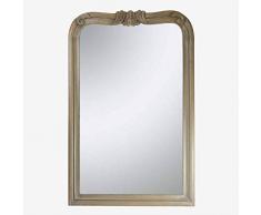 Better & Best GR Miroir Cadre en Forme de Courbe Grand Naturel, Dimensions 100 x 65 x 3 cm, matériau : Bois/Verre, Taupe
