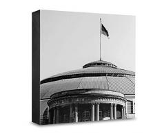 COGNOSCO HG-F110 Tableau Mural en Bois avec Photo darchitecture Frankfurt Noir/Blanc 15 x 15 cm