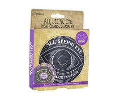 Paladone PP5029 Lot de 4 dessous de verre en carton dur avec effet Åil qui change de chaleur