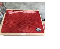 Fidacasa Set de Table Petit dÃ©jeuner mÃ©tallisÃ©, Rouge, 30 x 45 cm