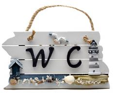 arteregal Suspension WC, Type Marinière, Bois, Blanc, 24.0 x 3.0 x 23.0 cm