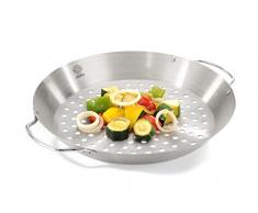 GEFU GE89156 Rôtisserie à Poulet et Wok à Légumes Barbecue Acier Inoxydable Inox 36 x 36 x 9 cm