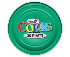 DOpla Lot de 30 Assiettes Creuses, Vert, Taille Unique