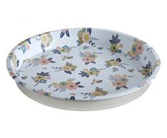 Premier Housewares Alicia Plateau de Service, Rond, Ãtain, Multi/colorÃ©es, 33Â x 33Â x 4Â cm