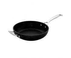 Le Creuset, Sauteuse en Aluminium Forgé, à 26 cm, Sans PFOA, Compatible avec Toutes Sources de Chaleur (y Compris Induction), Anthracite/Argenté