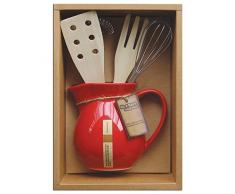 laroom 13979Â âÂ Set Cadeau Bureau Porte ustensiles, Couleur Rouge