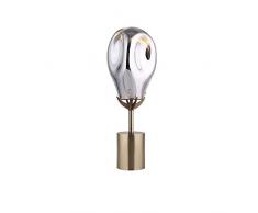 Lumineca Lampe de table en verre smoky panist, 4 W, diamètre : 23 cm. Hauteur : 60 cm.